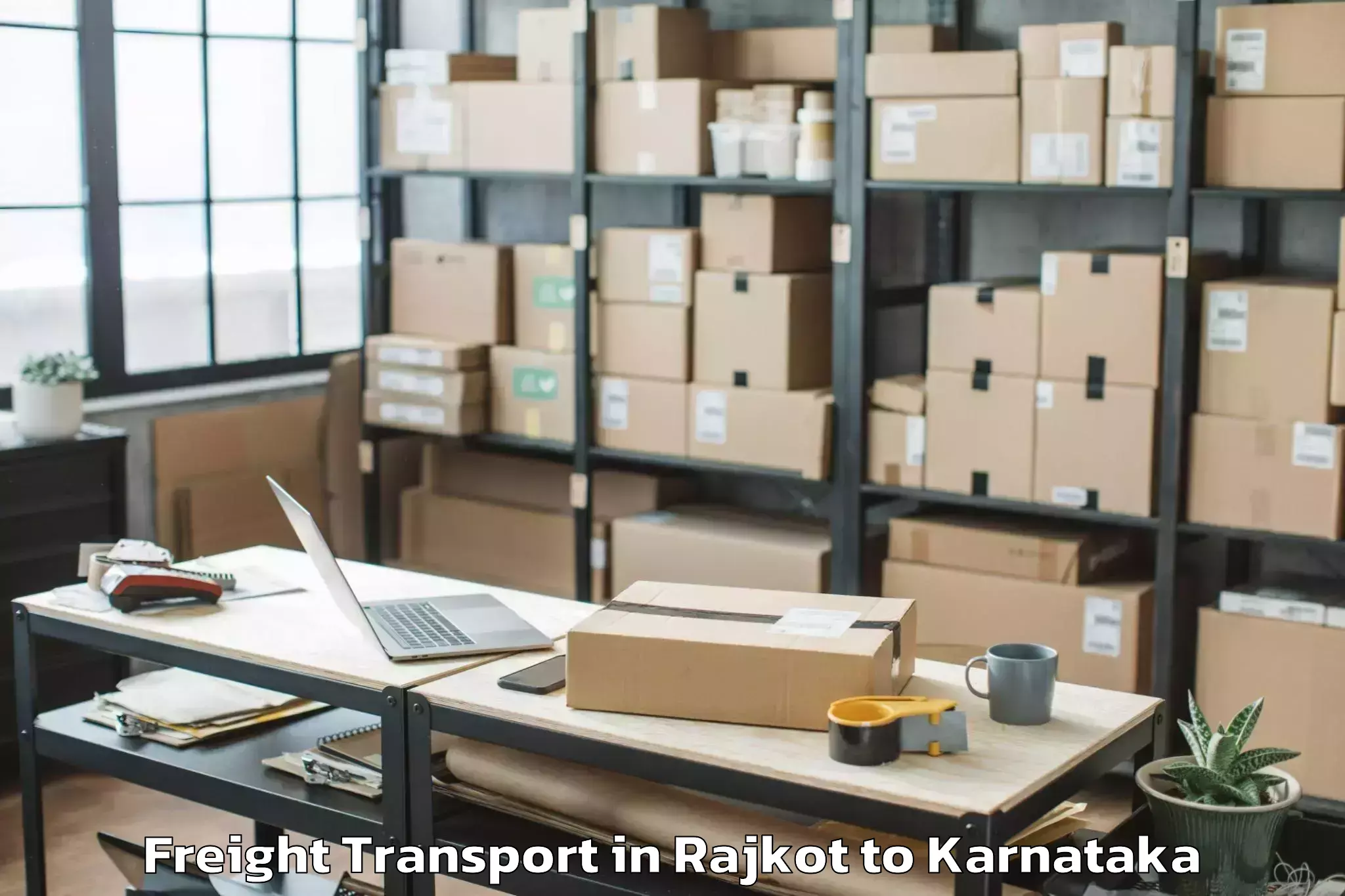 Professional Rajkot to Garuda Swagath Mall Freight Transport